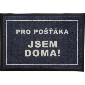Koberec Rohožka Pro pošťáka jsem doma 40x60 cm - na ven i na doma, 40x60, šedá, GDmats - 1 rok na vrácení + DOPRAVA ZDARMA k Vám i zpět