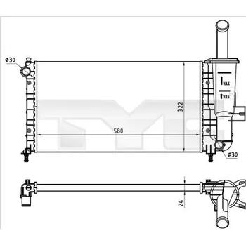 Chladič motoru Chladič, chlazení motoru TYC 709-0026-R