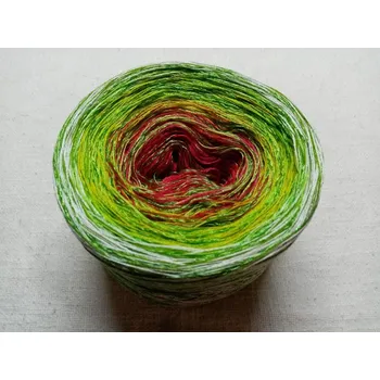 Příze Vánoční výzdoba 3-nitka 700m s lurexem (Duhové klubko s lurexem Vánoční výzdoba)