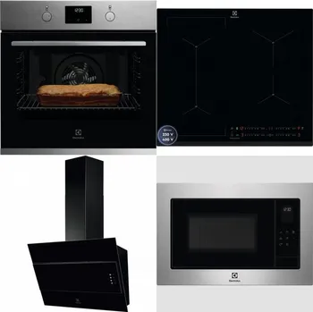 Set domácích spotřebičů ELECTROLUX KOFGH70TX + ELECTROLUX EIS62449 + ELECTROLUX LFV316K + ELECTROLUX EMS4253TEX
