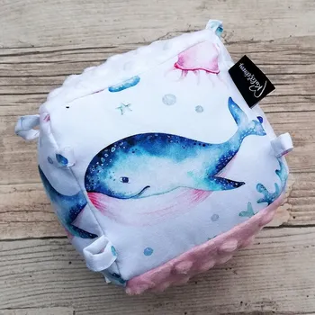 Hračka pro nejmenší Interaktivní látková kostka - Ocean