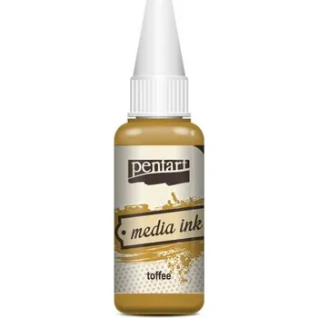 Speciální výtvarná barva Pentart Alkoholový inkoust MEDIA INK PENTART 20 ml KARAMELOVÁ