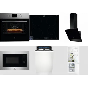 Set domácích spotřebičů ELECTROLUX KOFGH70TX + ELECTROLUX LIR60433B + ELECTROLUX LFV616K + ELECTROLUX EMS4253TEX + ELECTROLUX EEM23100L + ELECTROLUX LNT3LF18S