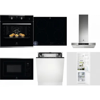 Set domácích spotřebičů ELECTROLUX KODEH70X + ELECTROLUX LIR60433B + ELECTROLUX LFT426X + ELECTROLUX LMS4253TMX + ELECTROLUX EEA27200L + ELECTROLUX LNT3LF18S