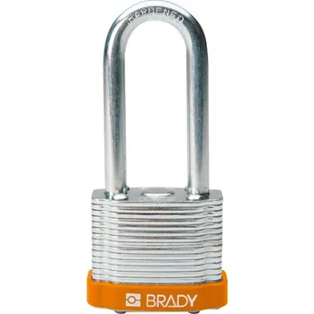 Visací zámek Ocelové zámky s 51 mm okem, oranžová, 6 ks