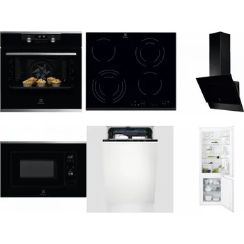 Set domácích spotřebičů ELECTROLUX KODDP77X + ELECTROLUX EHF6343FOK + ELECTROLUX LFV616K + ELECTROLUX LMS2203EMX + ELECTROLUX EEM23100L + ELECTROLUX ENT6TF18S