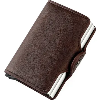 RFID peněženka se dvěma boxy na karty - Tmavě hnědá