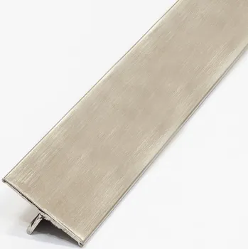 Stavební profil Lišta Dělící profil T 26 mm 2.5 m, kartáčovaná nerez (Nerez "T" 26mm / kartáčovaný)