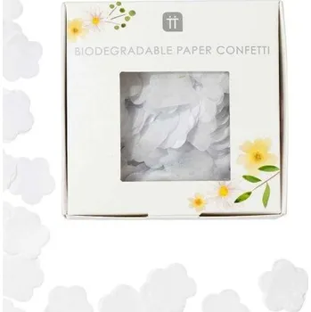 Svatební dekorace Wrimes Cosmetics Ltd. KONFETY Kytičky bílé papírové