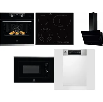 Set domácích spotřebičů ELECTROLUX KODEH70X + ELECTROLUX EHF6547FXK + ELECTROLUX LFV316K + ELECTROLUX LMS2203EMX + ELECTROLUX EEM43300IX
