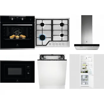 Set domácích spotřebičů ELECTROLUX KODEH70X + ELECTROLUX KGS6426SX + ELECTROLUX LFT766X + ELECTROLUX LMS2203EMX + ELECTROLUX EEA27200L + ELECTROLUX LNT3LF18S