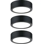 PAULMANN Nábytkové přisazené svítidlo LED černá 3x3,5W teplá bílá 3ks sada vč. Trafo 999.90