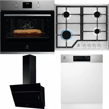 Set domácích spotřebičů ELECTROLUX KOFGH70TX + ELECTROLUX KGS6426SX + ELECTROLUX LFV316K + ELECTROLUX EEM48300IX