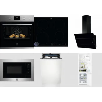 Set domácích spotřebičů ELECTROLUX KODGH70TX + ELECTROLUX LIR60433B + ELECTROLUX LFV316K + ELECTROLUX EMS4253TEX + ELECTROLUX EEM23100L + ELECTROLUX LNT3LF18S