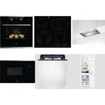 Set domácích spotřebičů ELECTROLUX KODEH70X + ELECTROLUX EHF6547FXK + ELECTROLUX LFG716X + ELECTROLUX LMS4253TMX + ELECTROLUX EES48200L + ELECTROLUX LNT3LF18S