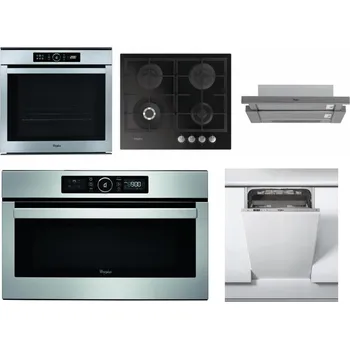 Set domácích spotřebičů WHIRLPOOL ABSOLUTE AKZM 8480 IX + WHIRLPOOL GOFL 629/NB + WHIRLPOOL AKR 749/1 IX + WHIRLPOOL ABSOLUTE AMW 730 IX + WHIRLPOOL WSIC 3M27 C
