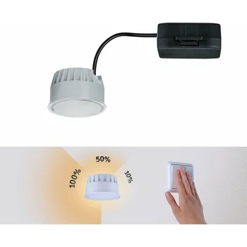 Bodové svítidlo PAULMANN LED Modul vestavné svítidlo 3-krokové-stmívatelné Nova Coin kruhové 50mm Coin 6W 530lm 230V 4000K satén