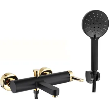 Vodovodní baterie Rea POLO vanová baterie, černá-zlatá REA-B9979