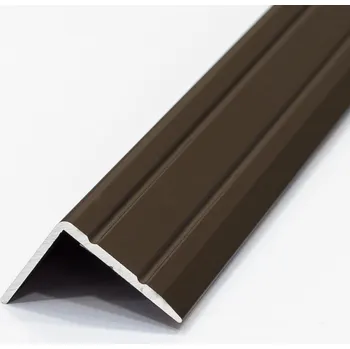 Stavební profil Schodová hrana samolepící 25x20/2,7m hliník ELOX BRONZ