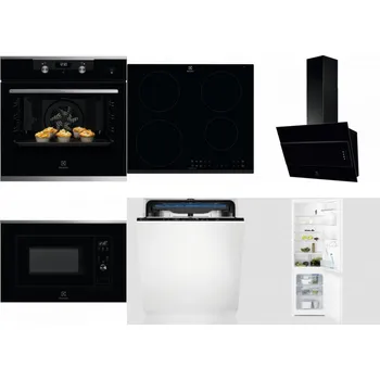 Set domácích spotřebičů ELECTROLUX KODEH70X + ELECTROLUX LIR60430 + ELECTROLUX LFV316K + ELECTROLUX LMS2203EMX + ELECTROLUX EES48200L + ELECTROLUX LNT3LF18S