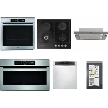 Set domácích spotřebičů WHIRLPOOL ABSOLUTE AKZM 8480 IX + WHIRLPOOL GOFL 629/NB + WHIRLPOOL AKR 5390/1 IX + WHIRLPOOL ABSOLUTE AMW 730 IX + WHIRLPOOL WBC 3C34 PF X + WHIRLPOOL ART 66112