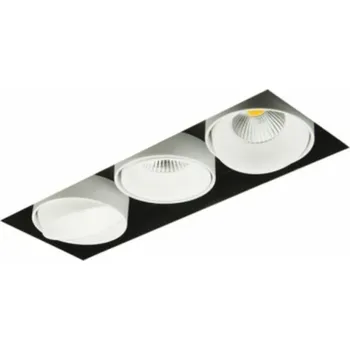 Bodové svítidlo BPM Zápustné svítidlo Kuvet 8206 matná bílá s černou polomatnou 8206.03.D40.4K