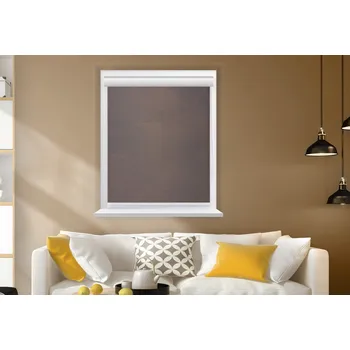 Roleta Rolux Vnitřní zatemňující roleta Color hit Hnědá taupe (NEW YORK 5600), 500 mm, 600 mm