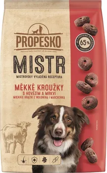 Krmivo pro psa Propesko Dog Mistr Adult měkké kroužky hovězí 1,5 kg