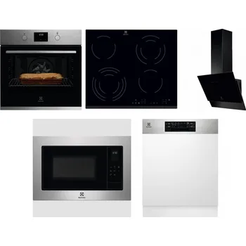 Set domácích spotřebičů ELECTROLUX KOFGH70TX + ELECTROLUX EHF6343FOK + ELECTROLUX LFV616K + ELECTROLUX EMS4253TEX + ELECTROLUX EEM48300IX