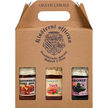 Dárkový potravinový koš Klášterní Officína - Dárkový balíček č. 1- 3× DŽEM IMUNITA