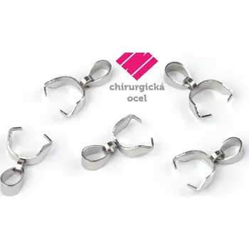 Materiál na výrobu šperku Šlupna s očkem z chirurgické oceli 4x16 mm