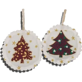 Vánoční dekorace Ozdobička kulatá malá 01