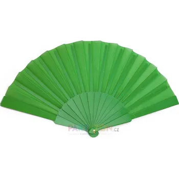 Karnevalový doplněk Zelený vějíř látkový