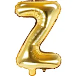 PartyDeco Fóliové písmeno Z zlaté 35 cm