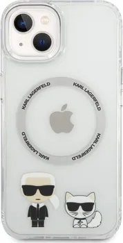 Pouzdro na mobilní telefon Karl Lagerfeld MagSafe Karl and Choupette pro Apple iPhone 14 Plus čiré