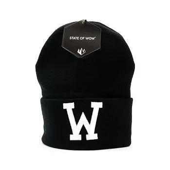 Zimní čelenka Kulich State of WOW ALPHABET - Whiskey Black