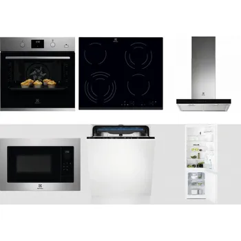Set domácích spotřebičů ELECTROLUX KODGH70TX + ELECTROLUX EHF6343FOK + ELECTROLUX LFT766X + ELECTROLUX EMS4253TEX + ELECTROLUX EES48200L + ELECTROLUX LNT3LF18S