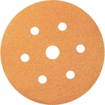 Brusný papír Smirdex 820 Žlutá řáda 150 mm 1 ks P80 děrování 6+1