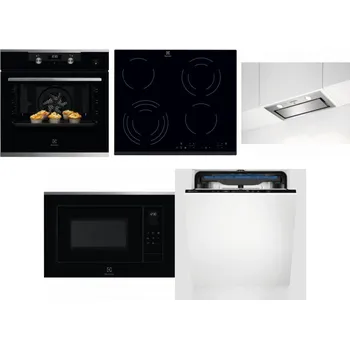 Set domácích spotřebičů ELECTROLUX KODEH70X + ELECTROLUX EHF6343FOK + ELECTROLUX LFG716X + ELECTROLUX LMS4253TMX + ELECTROLUX EES48200L