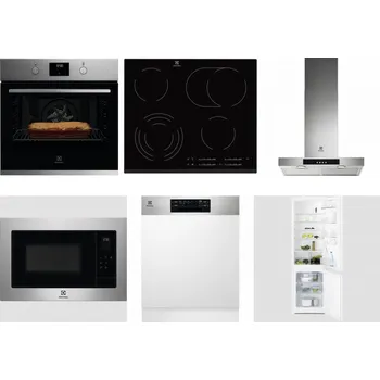 Set domácích spotřebičů ELECTROLUX KOFGH70TX + ELECTROLUX EHF6547FXK + ELECTROLUX LFT426X + ELECTROLUX EMS4253TEX + ELECTROLUX EEM48300IX + ELECTROLUX LNT3LF18S