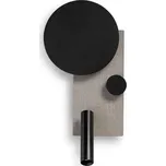 FARO KLEE pravá nástěnná lampa, šedá, se čtecí lampičkou