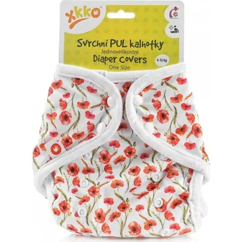 Plenkové kalhoty XKKO Svrchní PUL kalhotky One Size - Red poppies