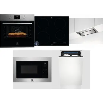 Set domácích spotřebičů ELECTROLUX KOFGH70TX + ELECTROLUX LIR60433B + ELECTROLUX LFG716X + ELECTROLUX EMS4253TEX + ELECTROLUX EEM23100L