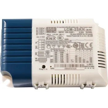 Napájecí zdroj pro osvětlení Meanwell napájení DIM, Multi CC, LCM-25KN - KNX konstantní proud 350/500/600/700/900/1050 mA IP20 stmívatelné 6-54 VDC 18,9 W / 25,2 W 862174