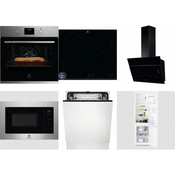 Set domácích spotřebičů ELECTROLUX KOFGH70TX + ELECTROLUX LIR60433B + ELECTROLUX LFV316K + ELECTROLUX EMS4253TEX + ELECTROLUX EEA27200L + ELECTROLUX LNT3LF18S