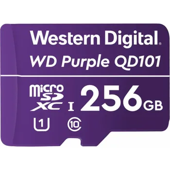 Paměťová karta MicroSDXC paměťová karta Western Digital PURPLE pro kamerové systémy - 256GB
