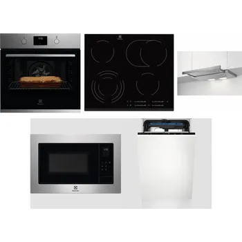 Set domácích spotřebičů ELECTROLUX KOFGH70TX + ELECTROLUX EHF6547FXK + ELECTROLUX LFP326S + ELECTROLUX EMS4253TEX + ELECTROLUX EEM23100L
