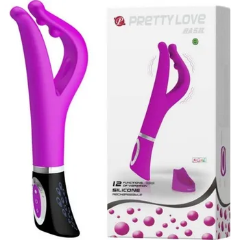 Vibrátor Lybaile Pretty Love Basil / silikonový dvojitý dobíjecí vibrátor