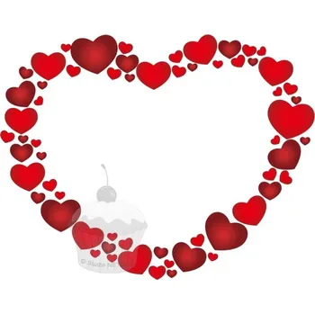 Jedlá dekorace na dort Caketools Jedlý papír "srdce ze srdíček" - A4