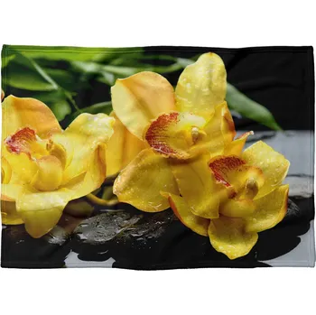 deka Deka Žluté květy 150x120 cm (Rozměr : 200 x 140 cm, Podšití beránkem: NE)